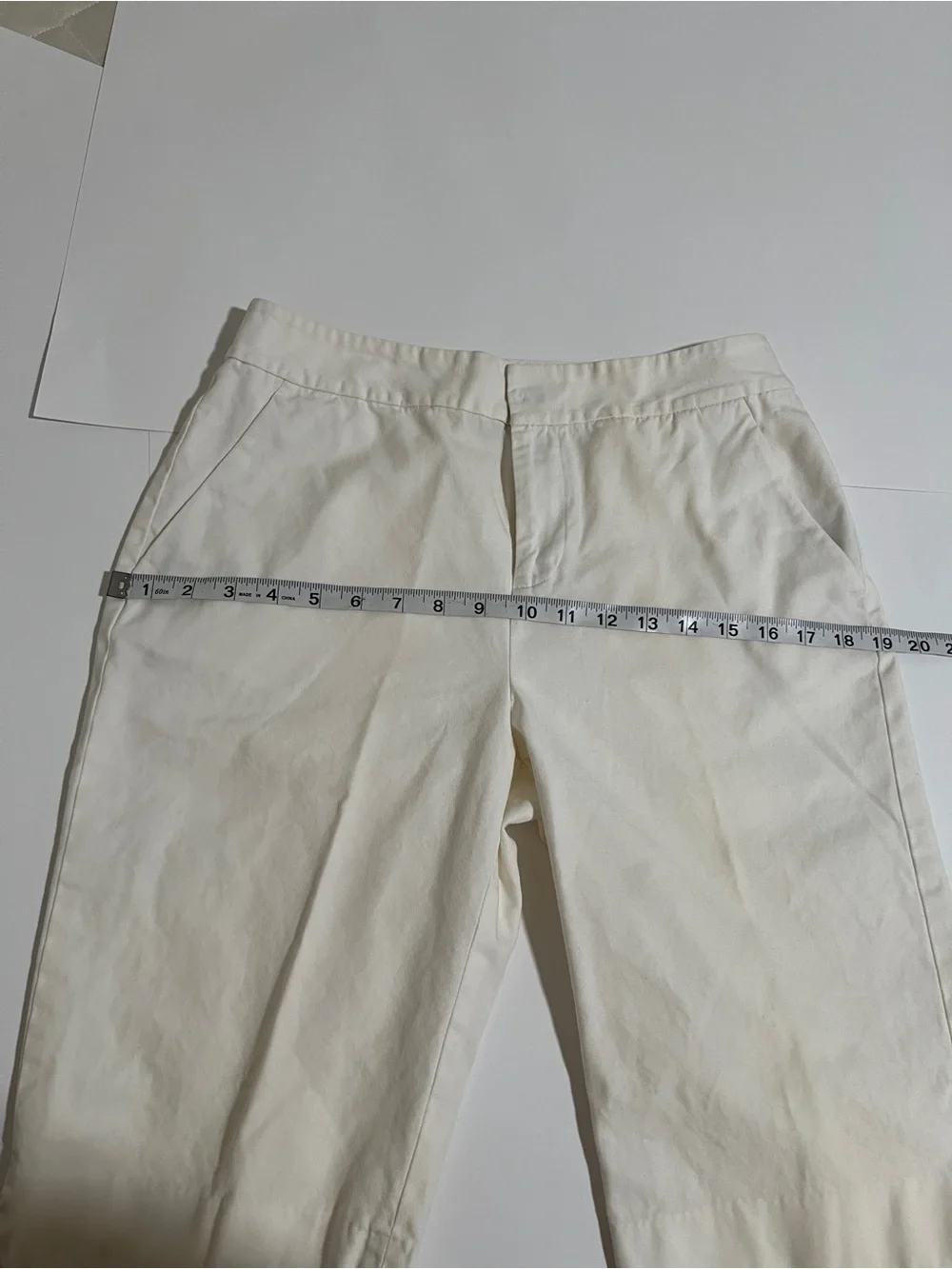 Lauren Ralph Lauren White Cotton Bermuda Knee Length Shorts Size 4